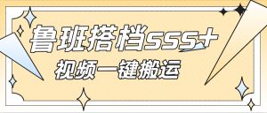 『高端精品』外面收费688的鲁班搭档sss+版视频搬运软件，一键搬运视频20+种自动处理模式一键搬运成原创『永久软件+使用教程』_抖汇吧