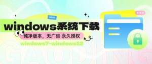 『高端精品』外面收费694的windows7-12纯净版本一键下载,免授权免广告 激活后永久使用『月卡激活系统+使用教程』_抖汇吧