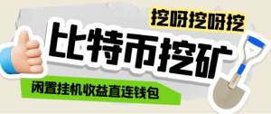 『高端精品』外面收费2888的比特币挖矿项目，闲置挂机收益直连钱包『协议脚本+使用教程』_抖汇吧
