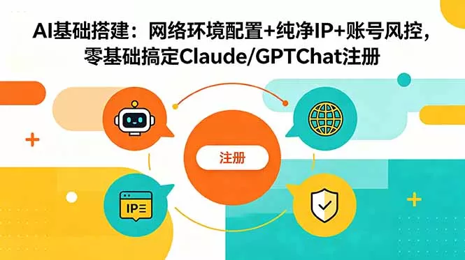 AI基础搭建：网络环境配置+纯净IP+账号风控，零基础搞定Claude/GPTChat注册_抖汇吧