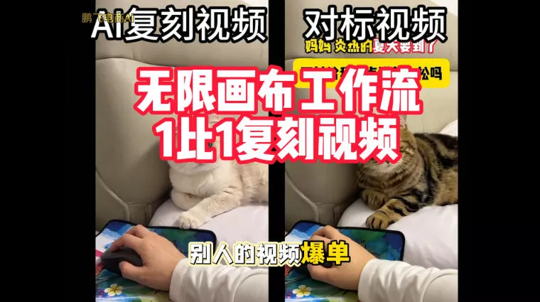 宠物带货视频复刻，无限画布工作流1比1，不用拍摄、不用布景、不用真人出镜，几分钟就能做出一条专业带货视频_抖汇吧