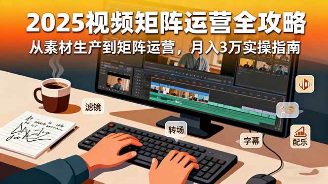 （16333期）2025短视频矩阵运营全攻略：从素材生产到矩阵运营，月入3万实操指南_抖汇吧