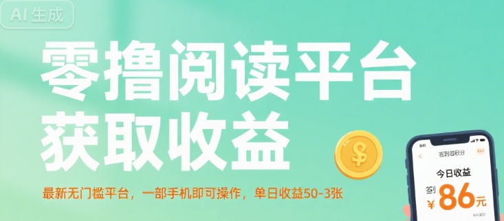 零撸阅读平台获取收益，最新无门槛平台，一部手机即可操作，单日收益50-3张【揭秘】_抖汇吧