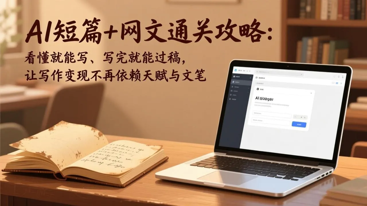 AI短篇+网文通关攻略:看懂就能写、写完就能过稿,让写作变现不再依赖天赋与文笔_抖汇吧