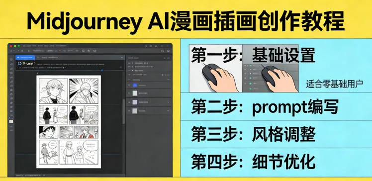 利用Midjourney AI人工智能轻松创作漫画插画教程，零基础创作完整漫画插画_抖汇吧