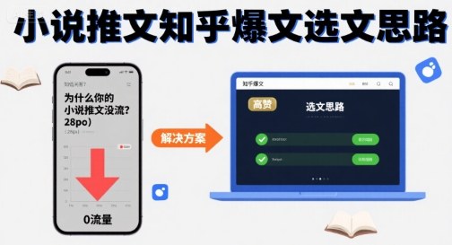 为什么你的小说推文没流量？小说推文知乎爆文选文思路_抖汇吧