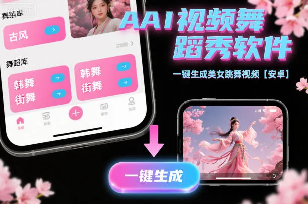 AI视频舞蹈秀软件，一键生成美女跳舞视频【安卓】_抖汇吧