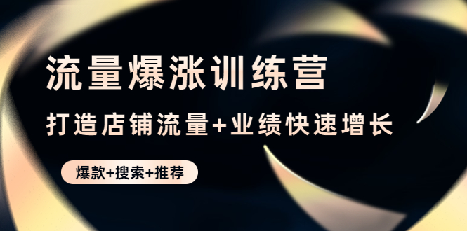 流量爆涨训练营：打造店铺流量+业绩快速增长 (爆款+搜索+推荐)_抖汇吧