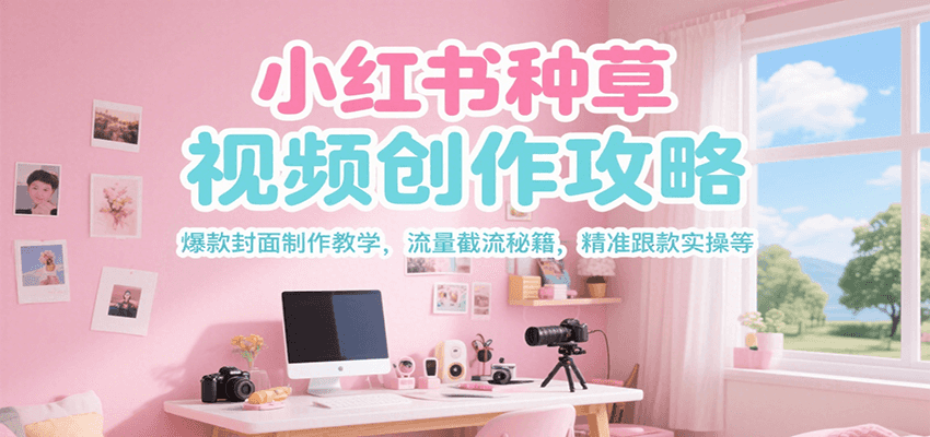 小红书种草视频创作攻略，爆款封面制作教学 ，流量截流秘籍 ，精准跟款实操等_抖汇吧