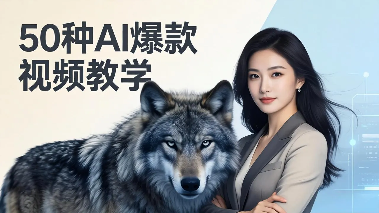 50种AI爆款视频教学：影视级古诗词+治愈萌宠+山海经蛟龙，高阶宝典商业落地_抖汇吧