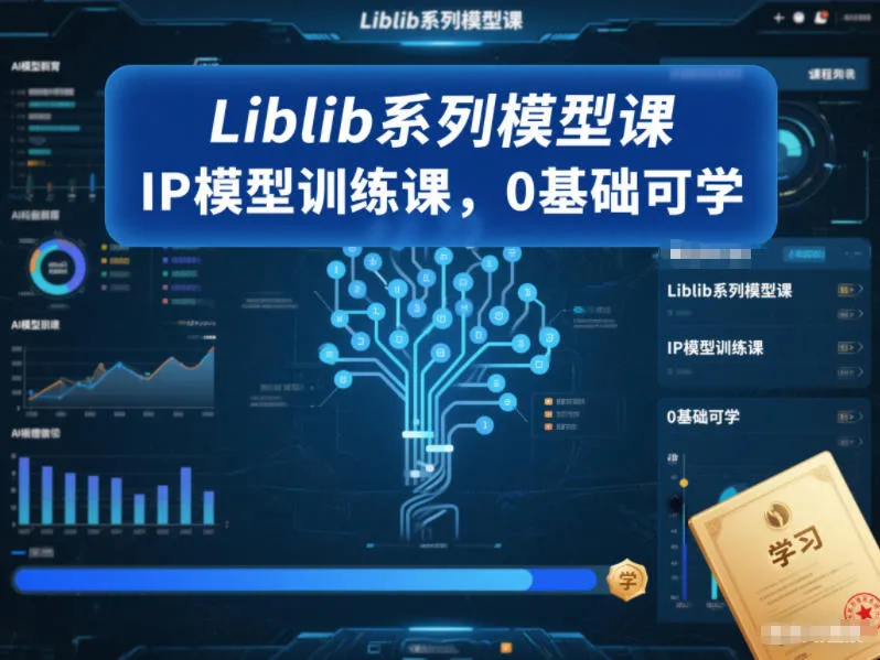 Liblib系列模型课，IP模型训练课，0基础可学_抖汇吧