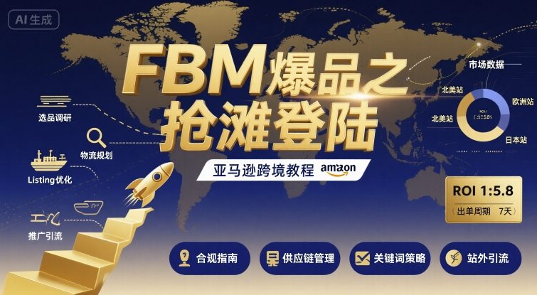 FBM爆品之抢滩登陆-亚马逊跨境教程_抖汇吧