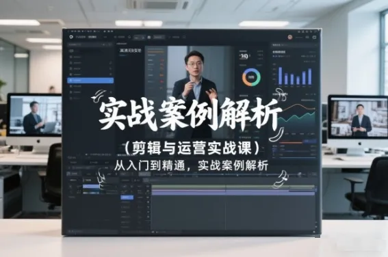 剪辑与运营实战课,从入门到精通,实战案例解析(更新2026)_抖汇吧