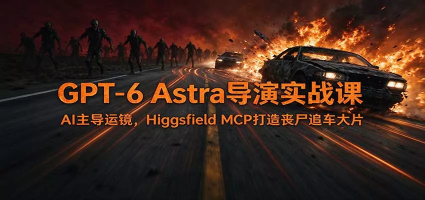 GPT-6 Astra导演实战课：AI主导运镜，Higgsfield MCP打造丧尸追车大片_抖汇吧