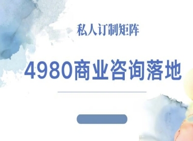 4980商业咨询师落地课程-ip运营高客单教程_抖汇吧
