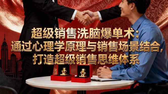 （16370期）超级销售洗脑爆单术：通过心理学原理与销售场景结合,打造超级销售思维体系_抖汇吧