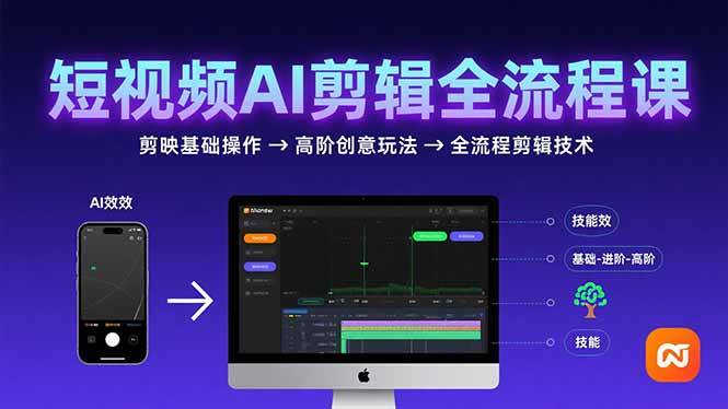 （15647期）短视频AI剪辑技能，从剪映基础操作到高阶创意玩法，全流程剪辑技术_抖汇吧
