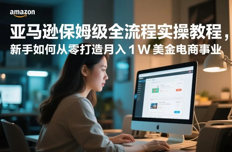 亚马逊保姆级全流程实操教程，新手如何从零打造月入1W美金电商事业_抖汇吧