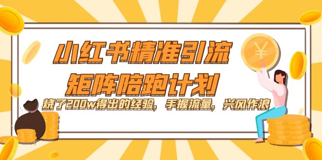 小红书精准引流·矩阵陪跑计划：烧了200w得出的经验，手握流量，兴风作浪！_抖汇吧