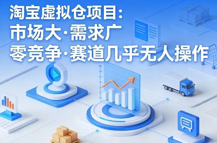淘宝虚拟仓项目，市场大，需求广，零竞争，赛道几乎没人操作(更新0410)_抖汇吧