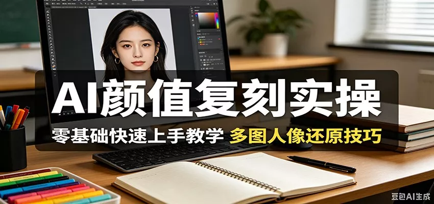 AI颜值复刻实操，零基础快速上手教学，多图人像还原技巧_抖汇吧