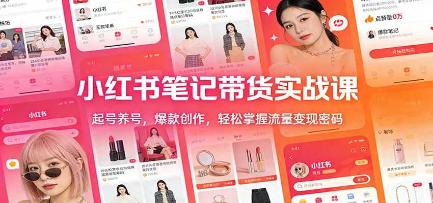小红书笔记带货实战课:起号养号,爆款创作,轻松掌握流量变现密码_抖汇吧