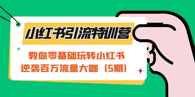 小红书引流特训营-第5期：教你零基础玩转小红书，逆袭百万流量大咖_抖汇吧