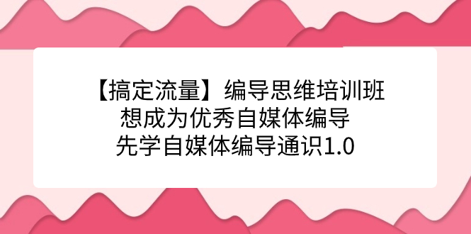 【搞定流量】编导思维培训班，想成为优秀自媒体编导先学自媒体编导通识1.0_抖汇吧