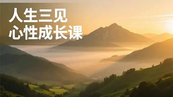 人生三见心性成长课，见天地众生自己，搞透人性安顿身心，活出清晰自我，内在富足无价_抖汇吧