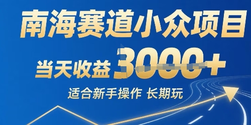 南海赛道小众项目，当天收益1k+适合新手操作可以长期玩_抖汇吧