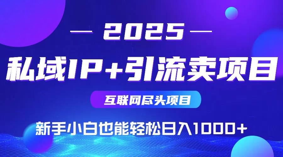 （15531期）2025网创尽头项目，私域IP+引流，新手小白也能在家日入1000+_抖汇吧