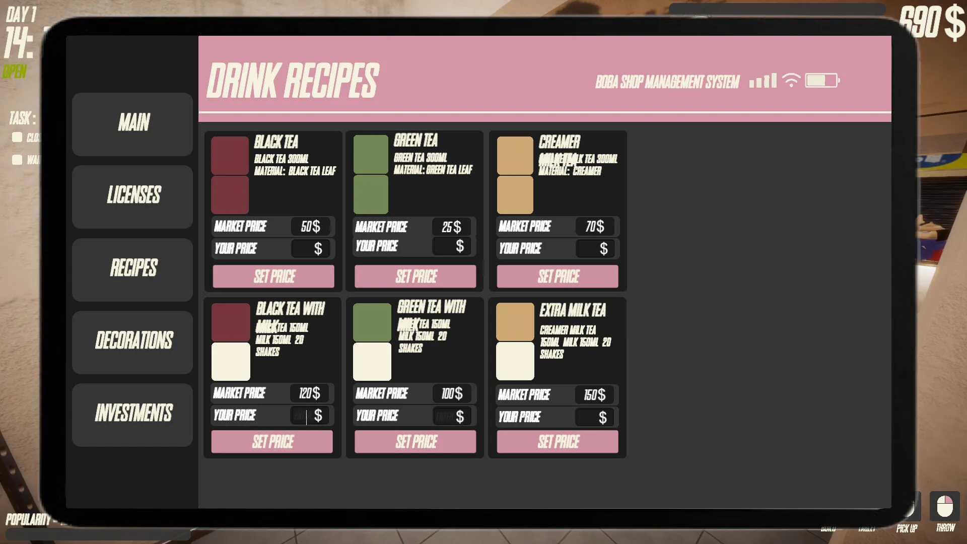 奶茶店模拟器/Boba Tea Shop Simulator