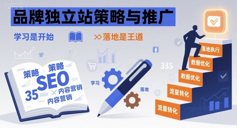 品牌独立站策略与推广，学习是开始，落地是王道_抖汇吧