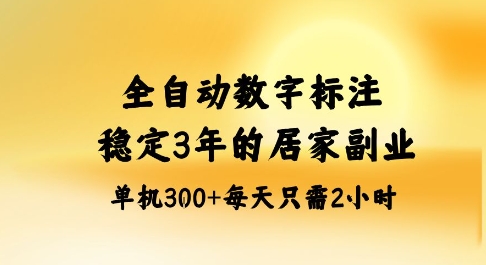 全自动数字标注，稳定3年的蓝海项目，居家也能矩阵开干的副业，单机日入3张+【揭秘】_抖汇吧