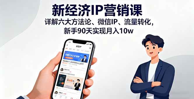 （16194期）新经济IP营销课：详解六大方法论、微信IP、流量转化，新手90天实现月入10w_抖汇吧