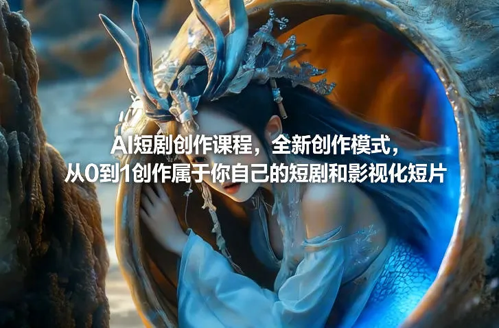 AI短剧创作课程，全新创作模式，从0到1创作属于你自己的短剧和影视化短片_抖汇吧
