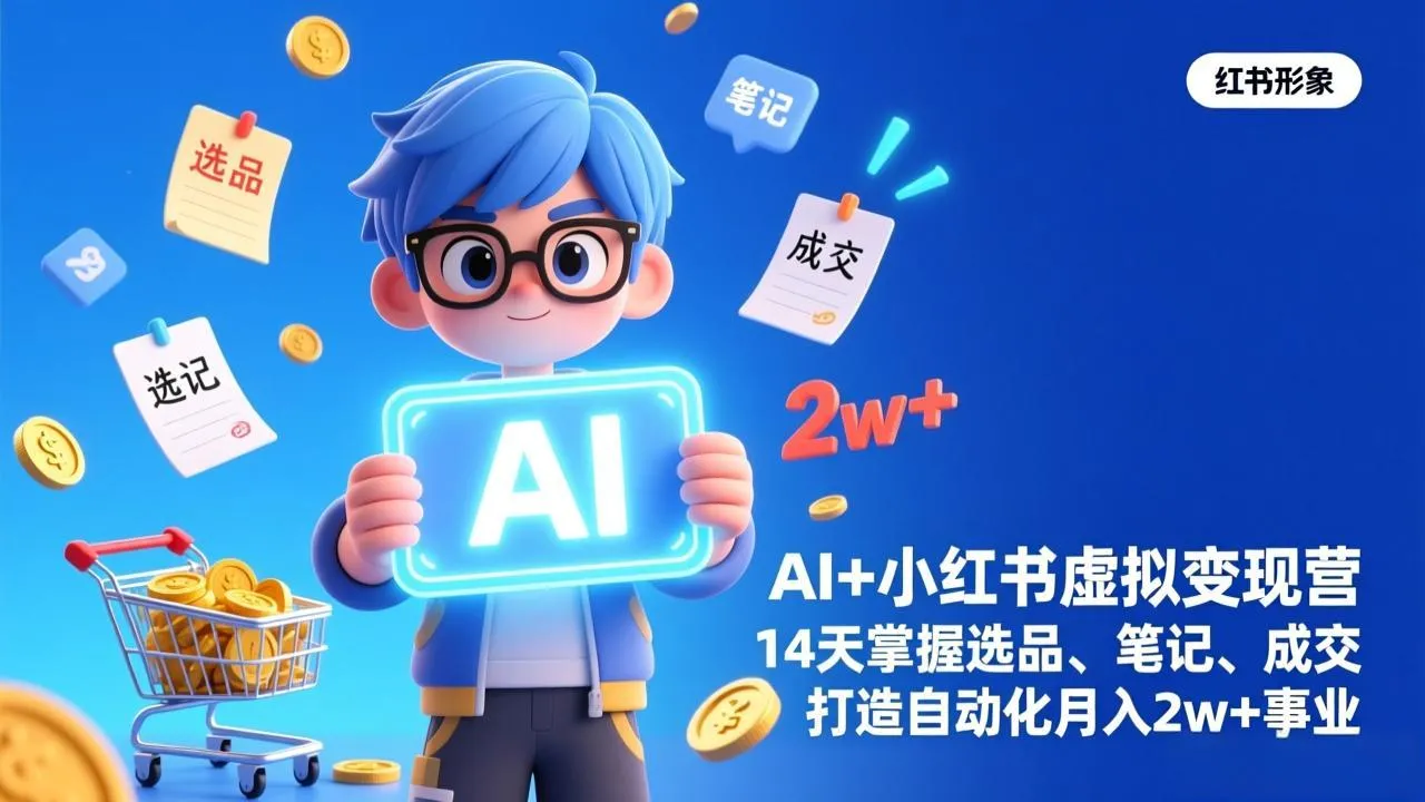 AI+小红书虚拟变现营(完结_抖汇吧