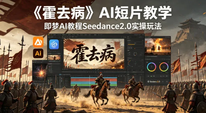 《霍去病》AI短片教学，即梦AI教程Seedance2.0实操玩法_抖汇吧