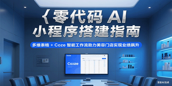 零代码AI小程序搭建指南，多维表格+Coze智能工作流助力美容门店实现业绩飙升_抖汇吧