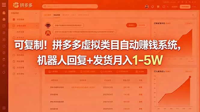 可复制！拼多多虚拟类目自动赚钱系统，机器人回复+发货月入 1-5W_抖汇吧
