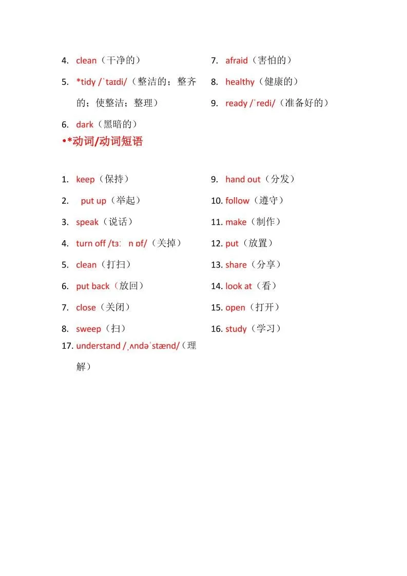 四年级下英语Unit1知识梳理+默写单《人教版PEP》_抖汇吧