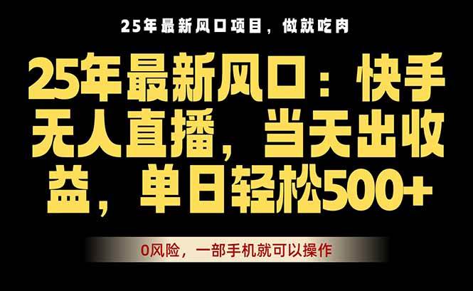 （16007期）25年最新无人直播玩法，当天秒出单，一部手机就可操作_抖汇吧