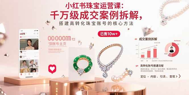 （15742期）小红书珠宝运营课：千万级成交案例拆解，搭建高转化珠宝账号的核心方法_抖汇吧