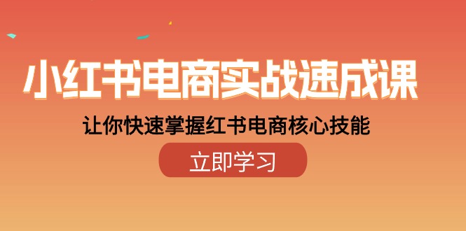 小红书电商实战速成课，让你快速掌握红书电商核心技能（28课）_抖汇吧