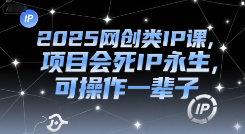 2025网创类IP课，项目会死IP永生，可操作一辈子_抖汇吧