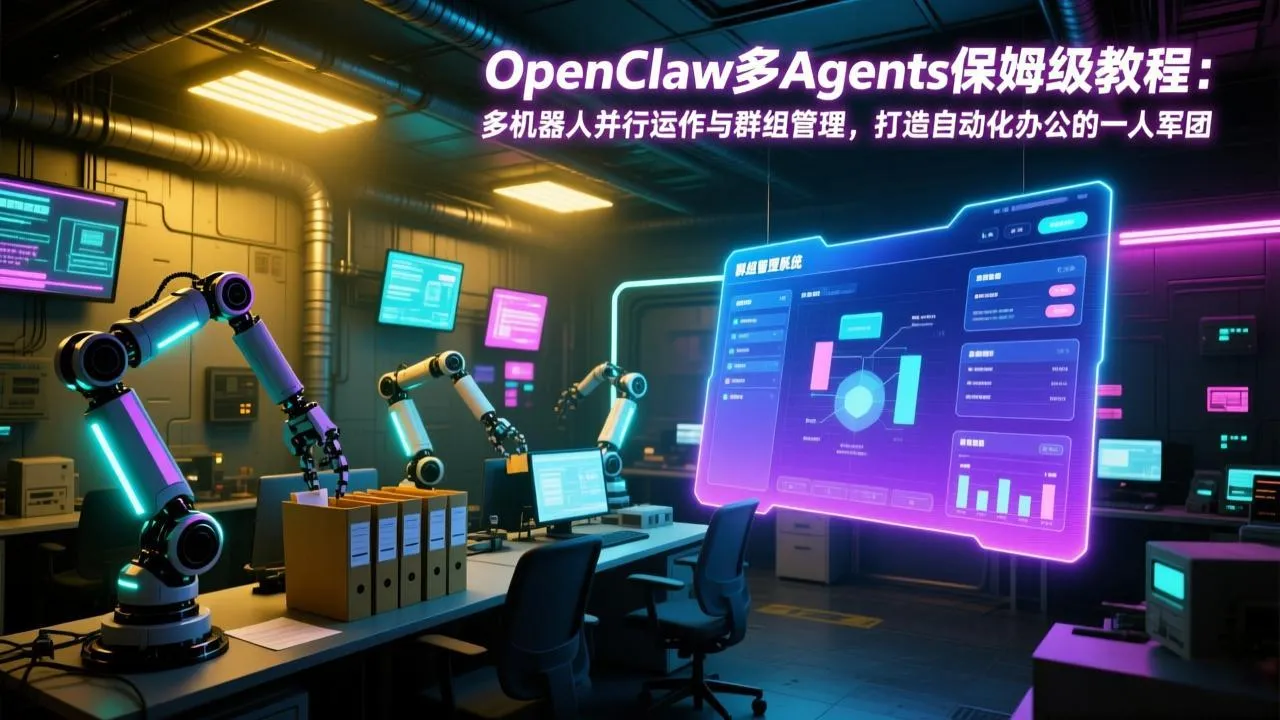 OpenClaw多Agents保姆级教程：多机器人并行运作与群组管理，打造自动化办公的一人军团_抖汇吧