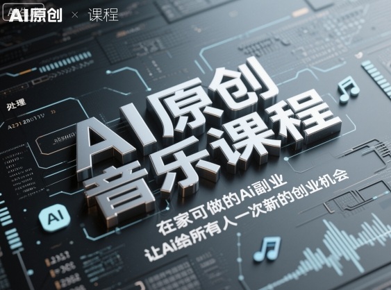 AI原创音乐课程，在家可做的Ai副业，让Ai给所有人一次新的创业机会_抖汇吧