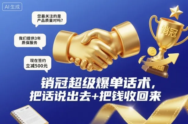 销冠超级爆单话术，把话说出去+把钱收回来_抖汇吧