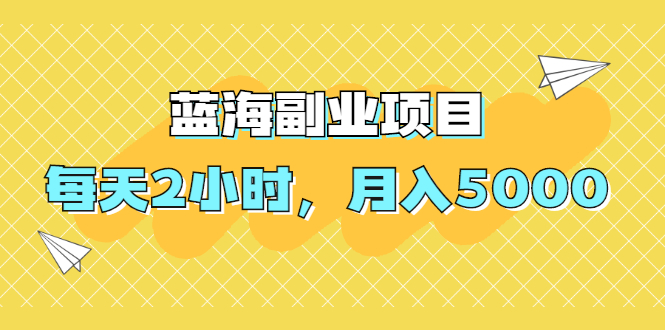 蓝海副业项目，每天2小时，月入5000，附详细操作流程_抖汇吧