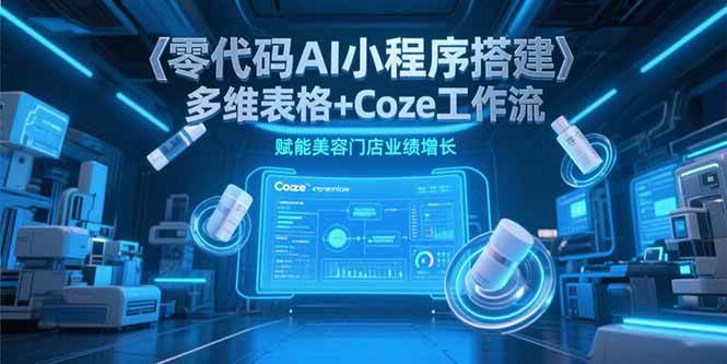 （15239期）零代码AI小程序搭建，多维表格+Coze工作流，赋能美容门店业绩增长_抖汇吧